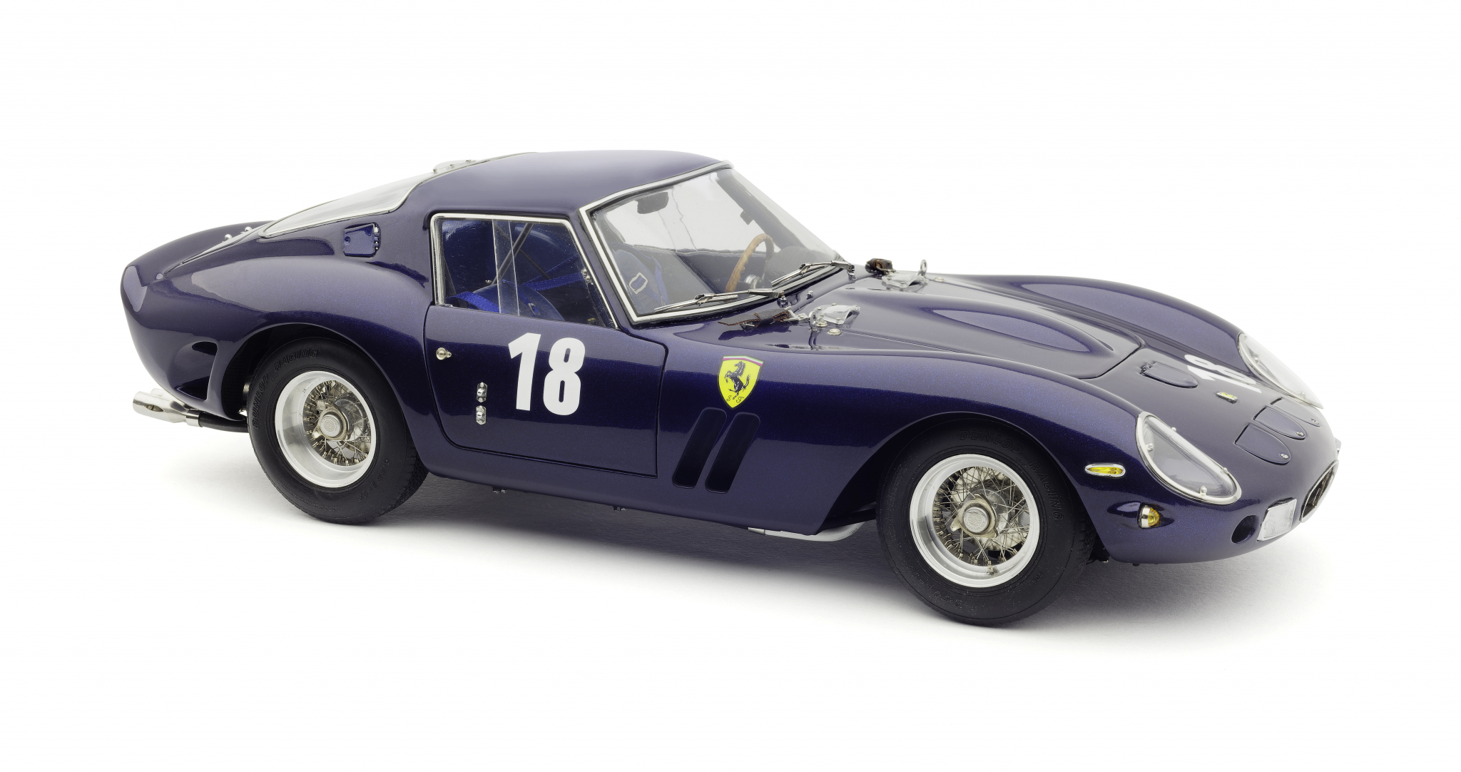 CMC Ferrari 250 GTO Brandon Wang M-255 #18, Carreras Históricas de Monterey 2004 #18, chasis 4219GT, edición limitada de 2200 unidades - 1/18