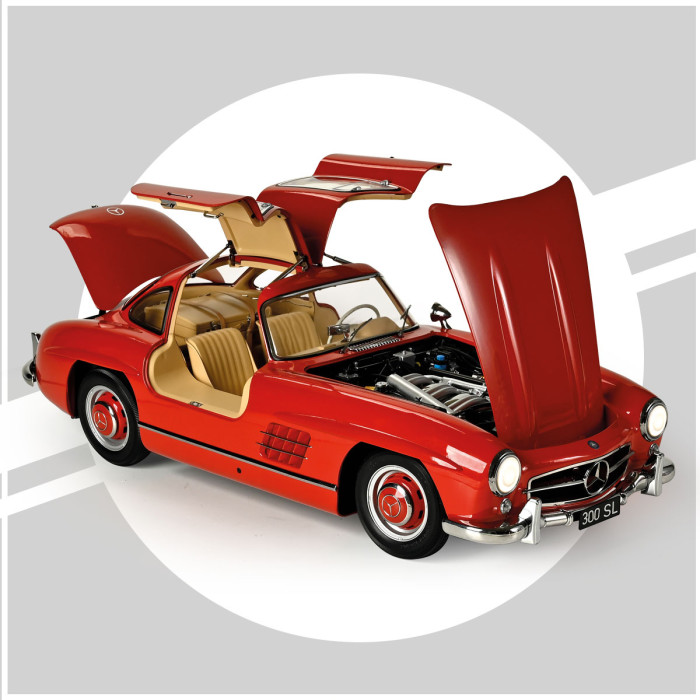 مجموعة كاملة مرسيدس بنز 300 SL حمراء 300 SL كاملة