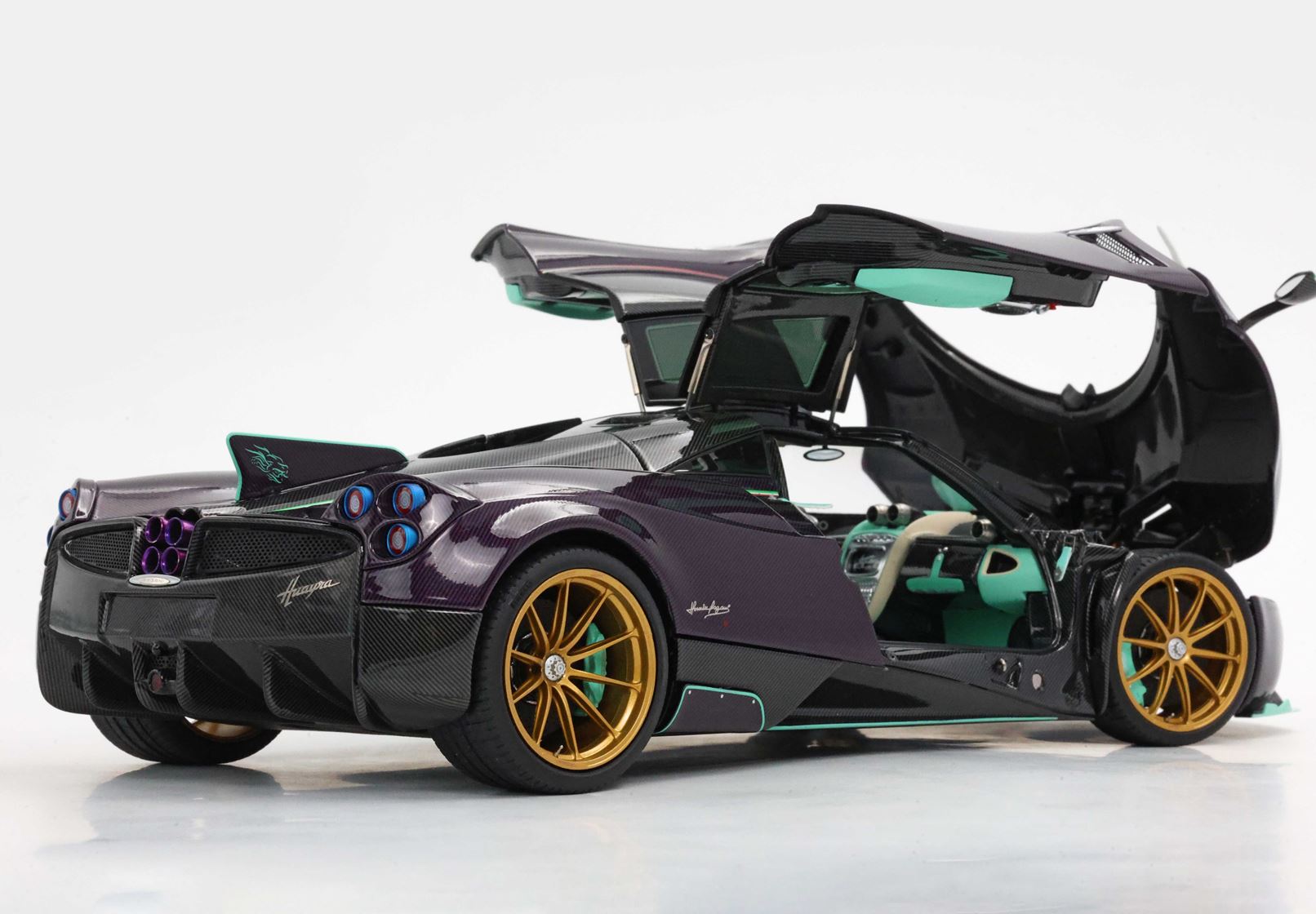BBR Pagani Huayra Dinastia Yazi diecast full open purple carbon fiber BASIC PACK - 1/18 - 画像10