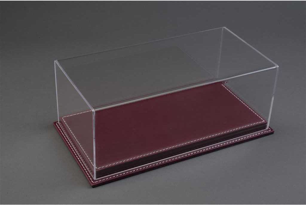 Atlantic Mulhouse 1/18 Scale Display Case with Burgundy leather base Burgundy