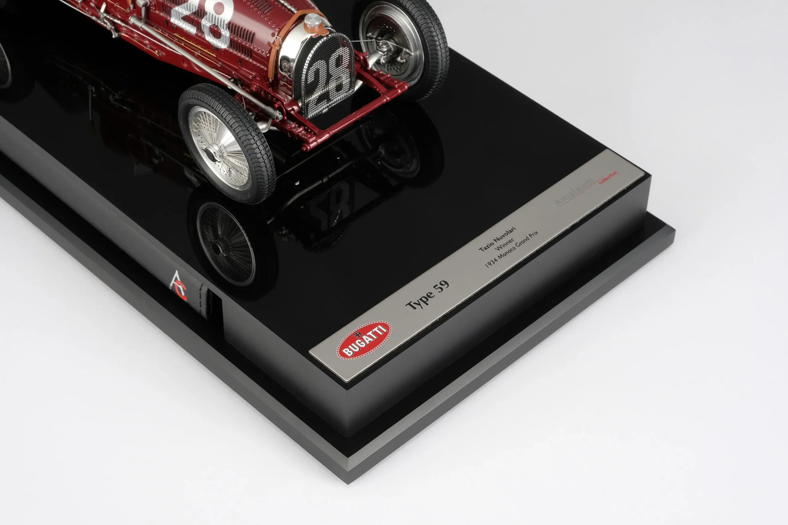 Amalgam Bugatti Typ 59 - 1934 Monaco GP - Nuvolari - 1/18 - صورة Amalgam Bugatti Typ 59 - 1934 Monaco GP - Nuvolari - 1/18 - صورة 4
