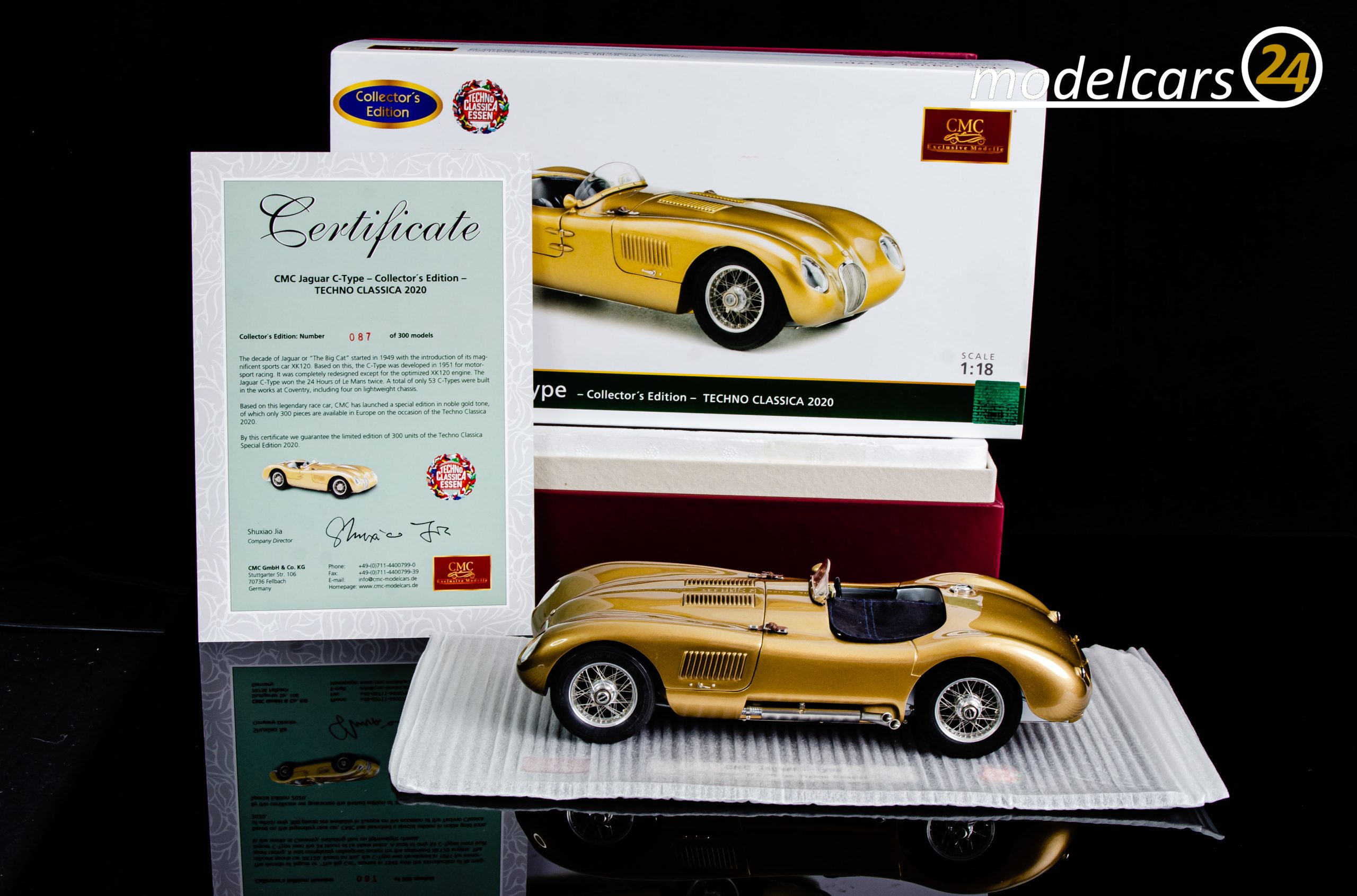 CMC Jaguar C-Type 1952, Sondermodell Techno Classica 2020 - 1/18 - Image 2