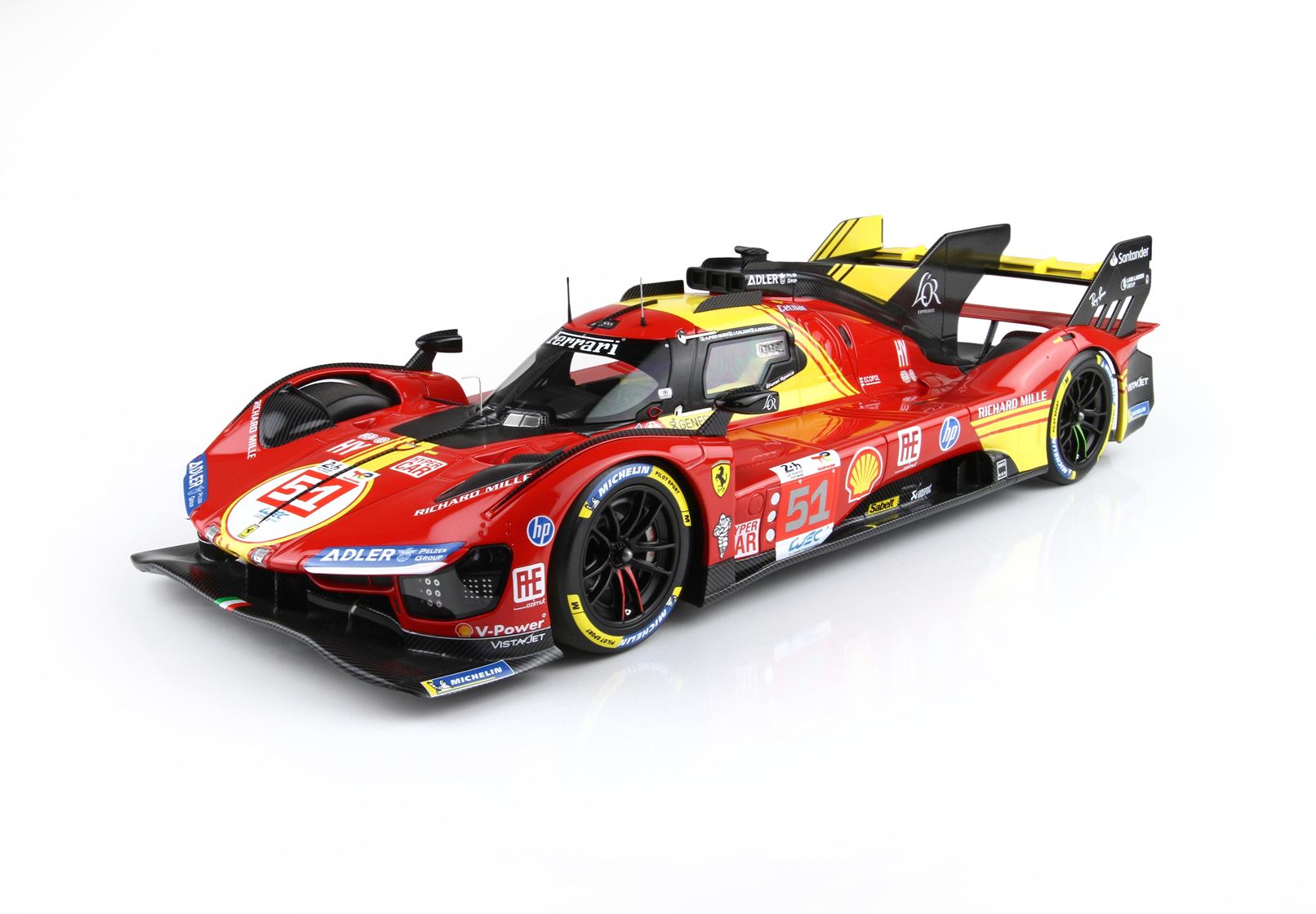 BBR Ferrari 499P car n. 51 - 3rd Le Mans 2024 drivers Pier Guidi Giovinazzi Calado - 1/18 - Immagine 7