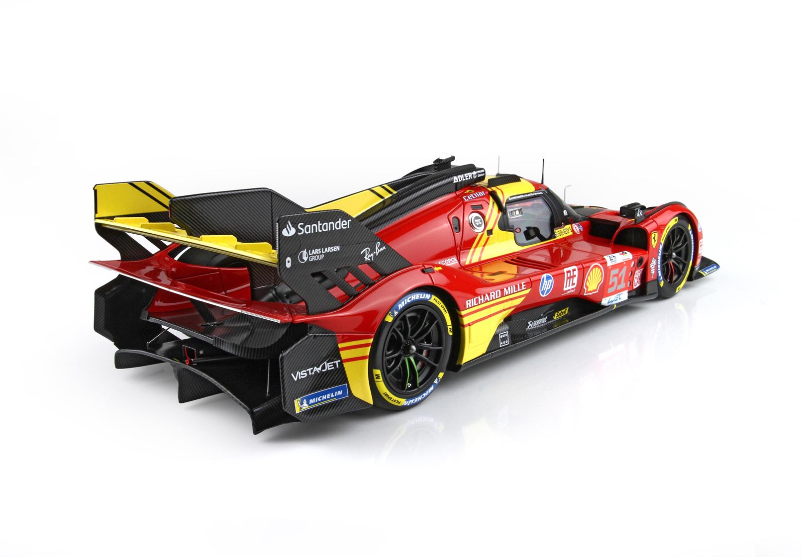 BBR Ferrari 499P car n. 51 - 3rd Le Mans 2024 drivers Pier Guidi Giovinazzi Calado - 1/18 - Immagine 4