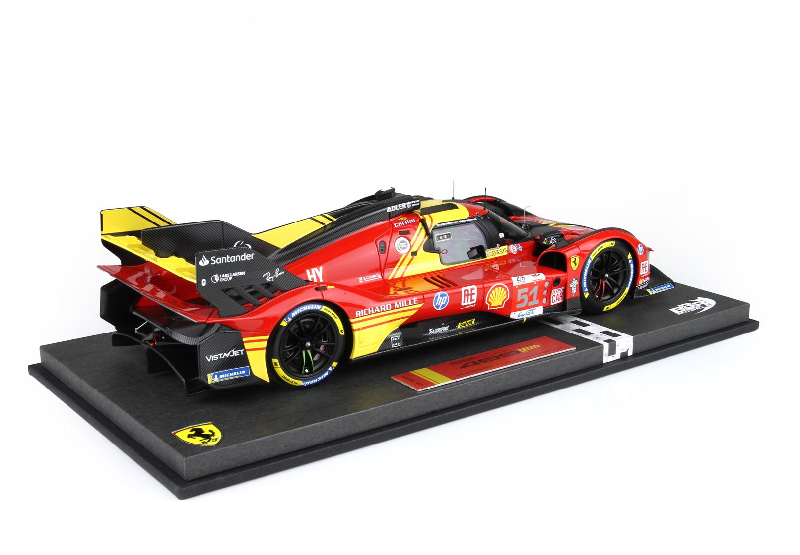 BBR Ferrari 499P car n. 51 - 3rd Le Mans 2024 drivers Pier Guidi Giovinazzi Calado - 1/18 - Immagine 3