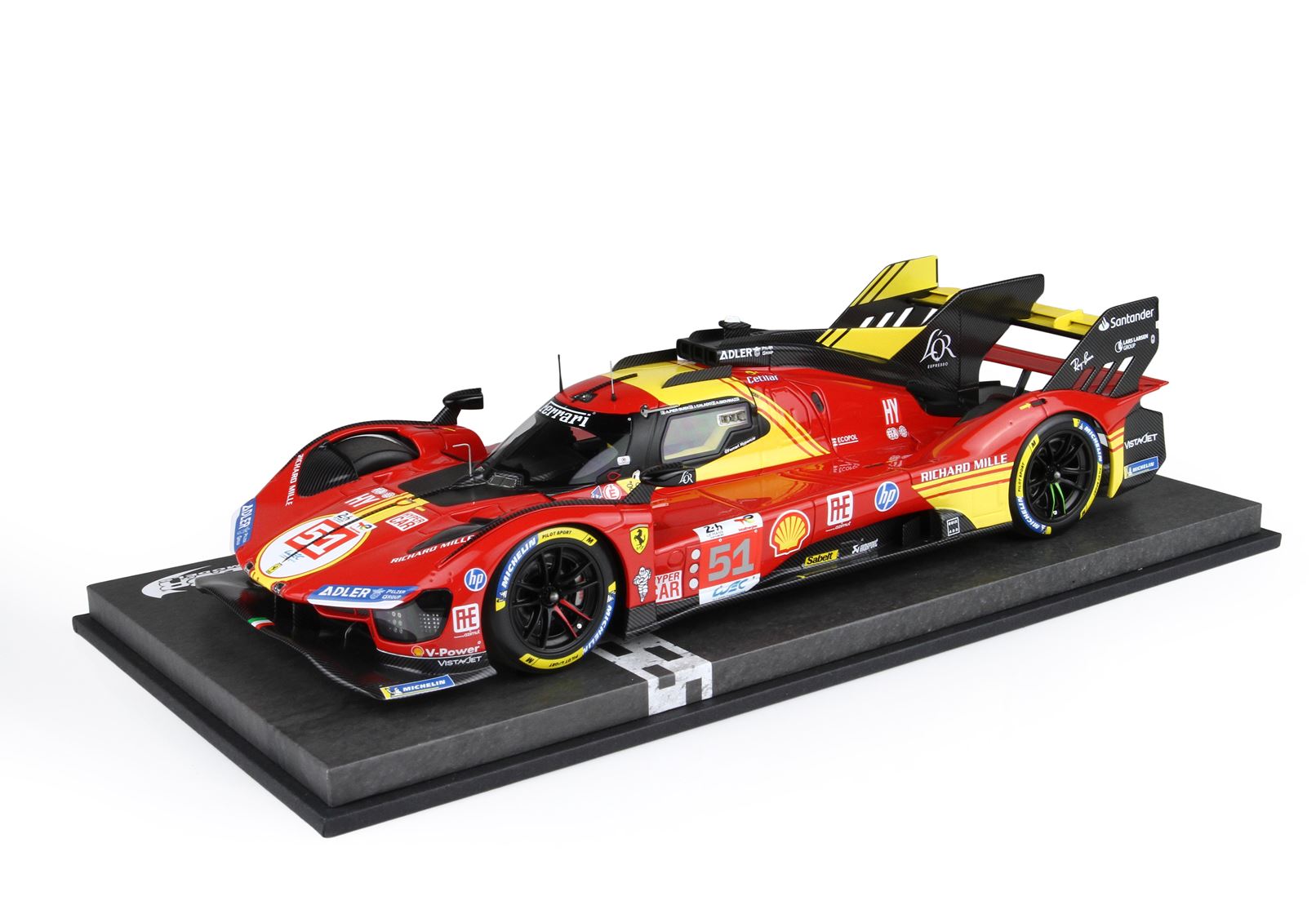 BBR Ferrari 499P car n. 51 - 3rd Le Mans 2024 drivers Pier Guidi Giovinazzi Calado - 1/18 - Immagine 2