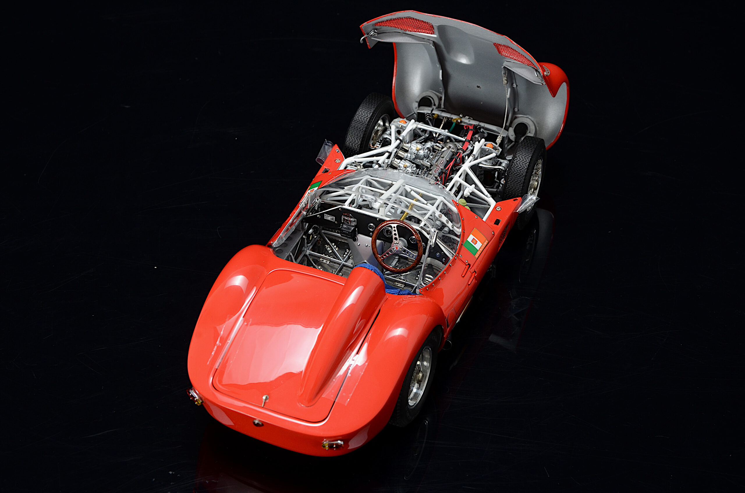 CMC Maserati Tipo 61 "Birdcage", #29, red Goodwood Revival 2008, Ex-Sammlung/collection Nick Mason Limited Edition 1000 pcs. - 1/18 - 画像6