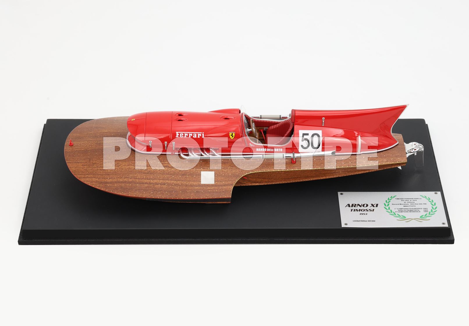 BBR Timossi Ferrari Arno XI 1953 motorboat 1/18 scale Nando dell Orto - prototype - 1/18 – Bild 2