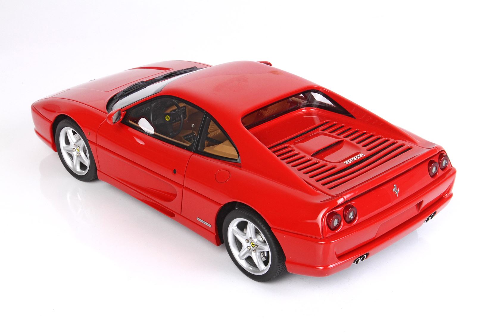 BBR Ferrari F355 Berlinetta 1994 manual gear Rosso Corsa - beige interior - 1/18 - 画像6