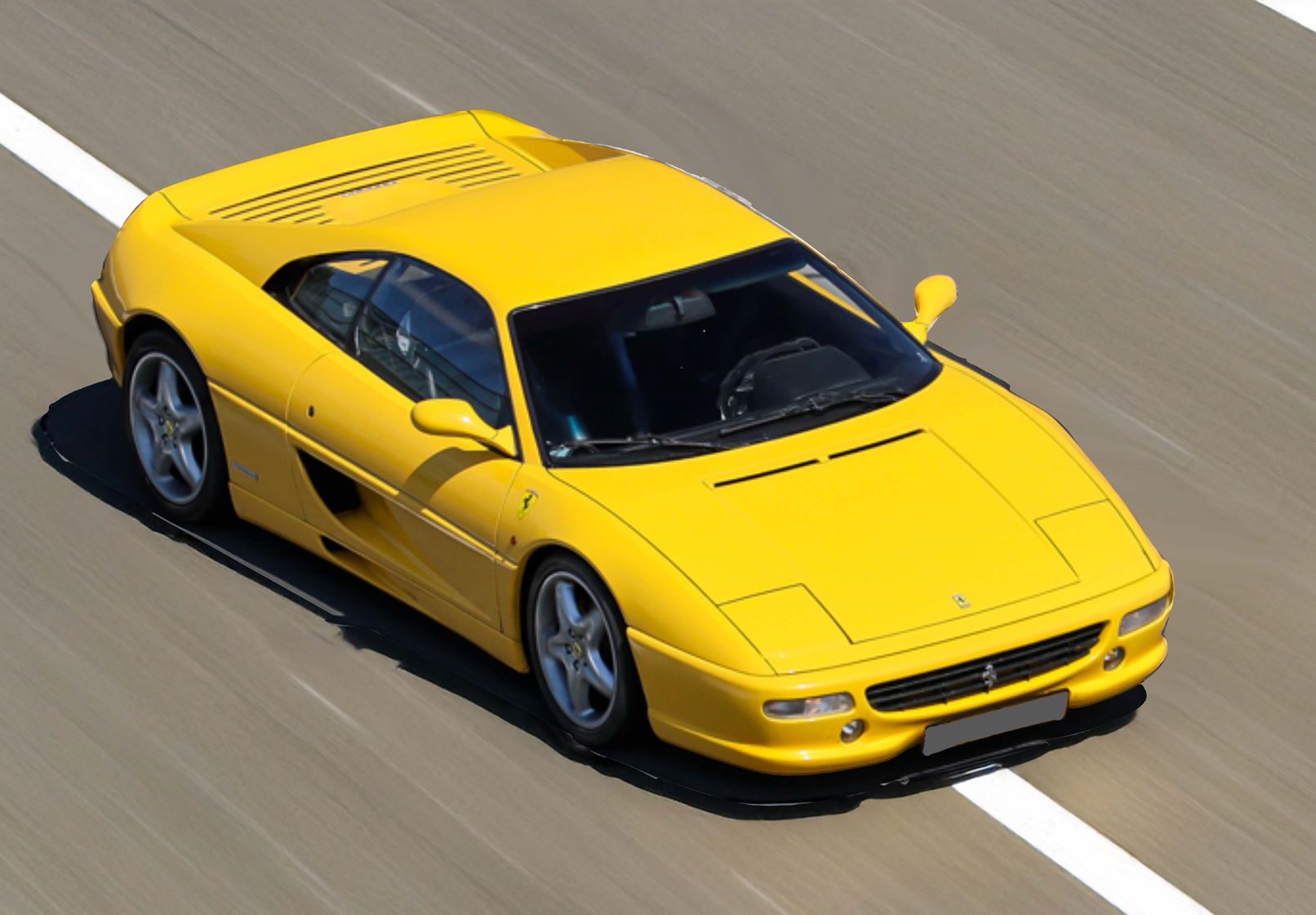 BBR Ferrari F355 Berlinetta 1994 manual gear Giallo Modena - black interior - 1/18