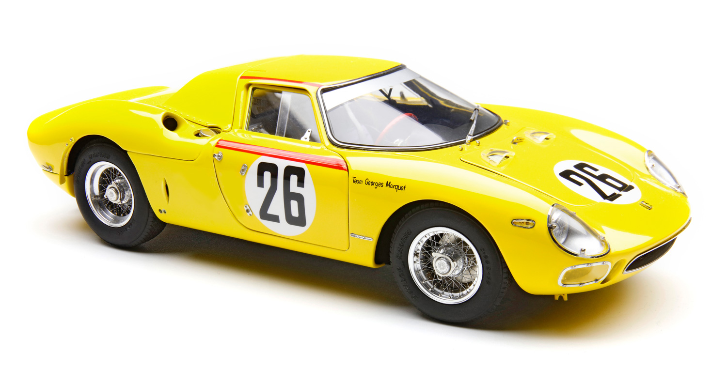 CMC Ferrari 250 LM, 2º puesto 24H Francia 1965, #26, Chasis 6313, Dumay/Gosselin, RHD, - 1/18