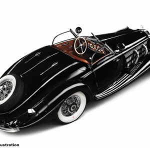CMC Mercedes Benz 500K Special Roadster, black Exterior black, Interior red-brown Limited Edition 1500 pieces