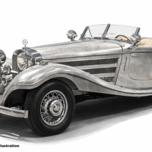 CMC Mercedes Benz 500K Special Roadster, Clear finish Limited Edition 1500 pieces