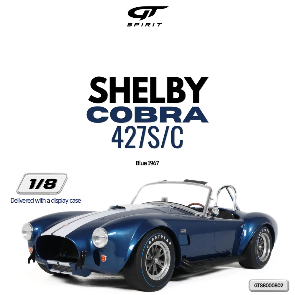 Shelby Cobra 427 S/C 1967 Bleu foncé 1/8 GT Spirit GTS800801