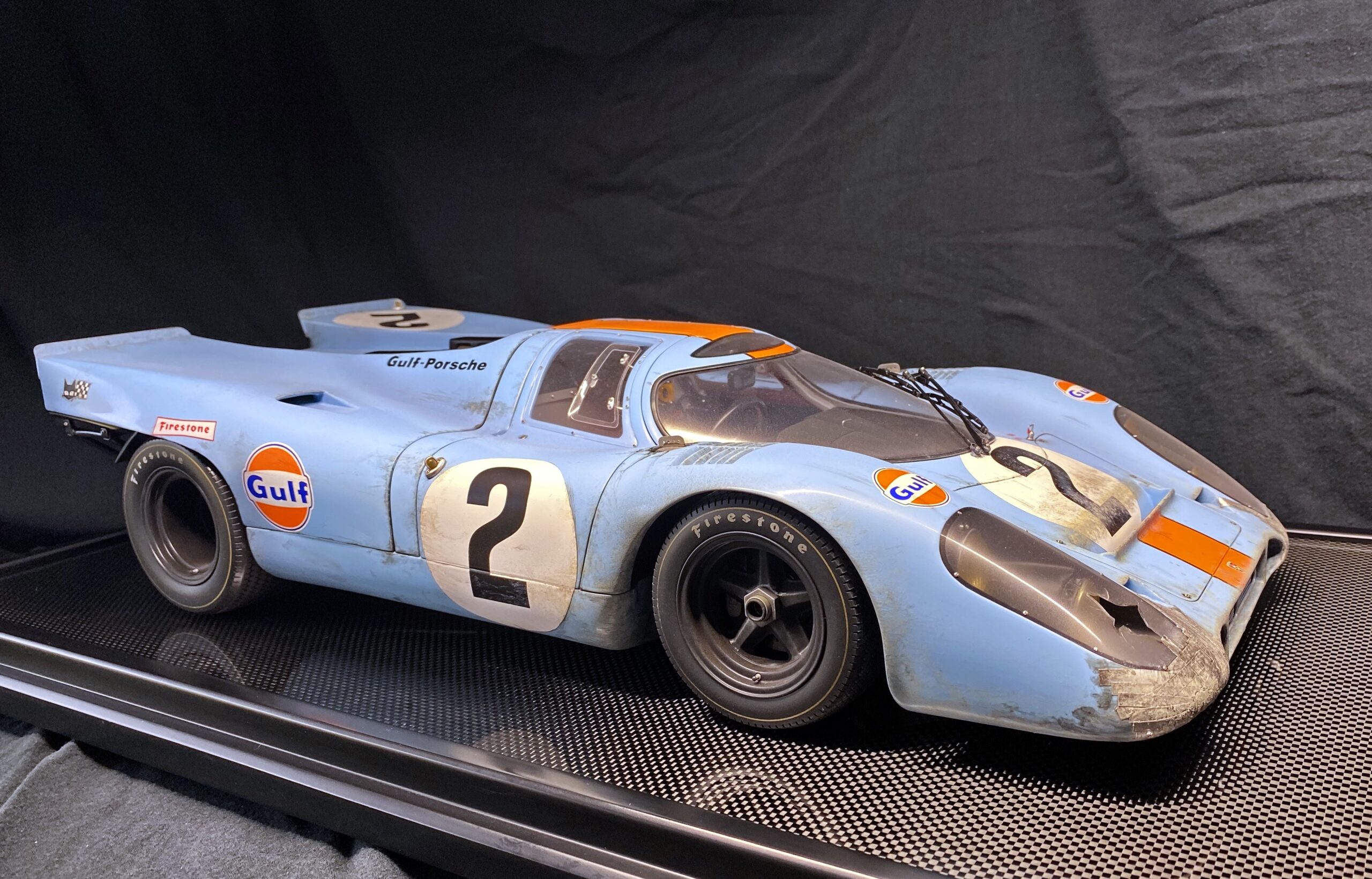 Amalgam Porsche 917K - Sieger von 1970 Daytona - Gulf-Lackierung - Race Weathered - 1/8 – Bild 8