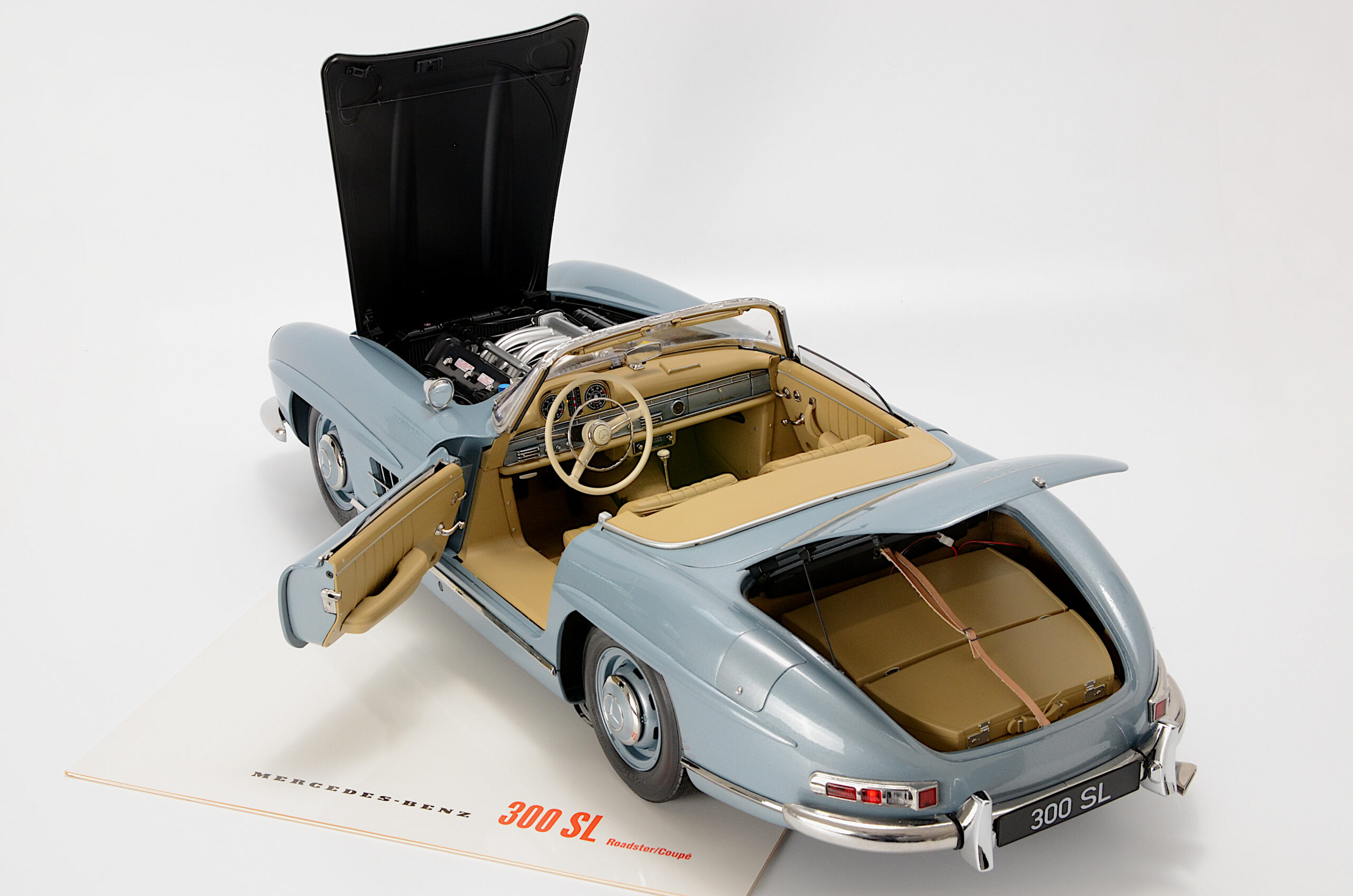 IXO Mercedes 300 SL Roadster blau modelcars24 exklusive Bausatz 1:8 - 1/8 - صورة IXO Mercedes 300 SL Roadster blau modelcars24 exklusive Bausatz 1:8 - 1/8 - صورة 3
