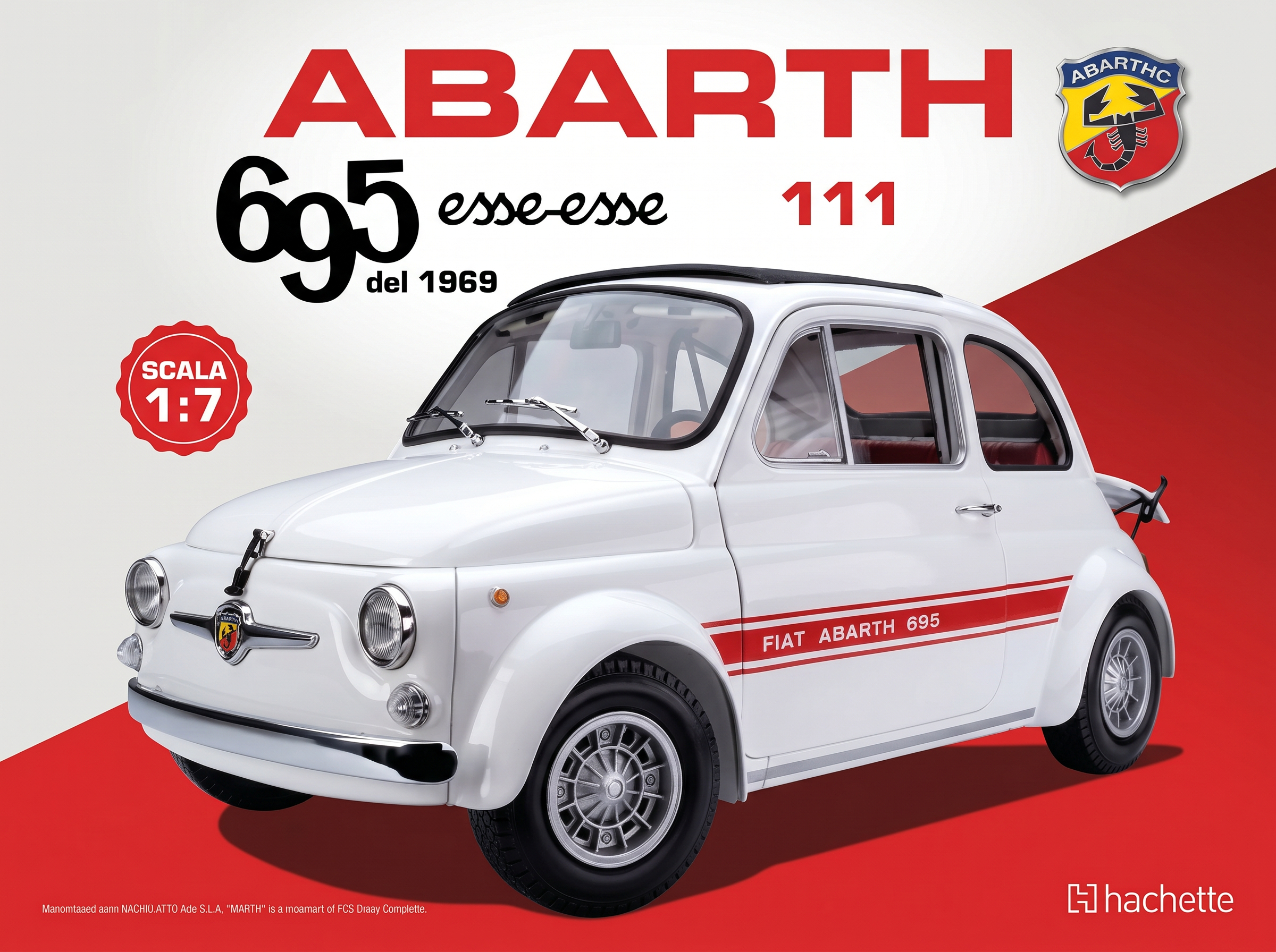 Hachette Fiat 695 Abarth Bausatz - 1/7