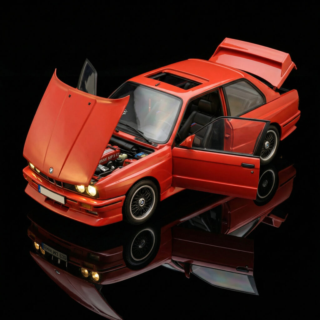 IXO 1:8スケール BMW M3 E30 プラモデルキット 1:8