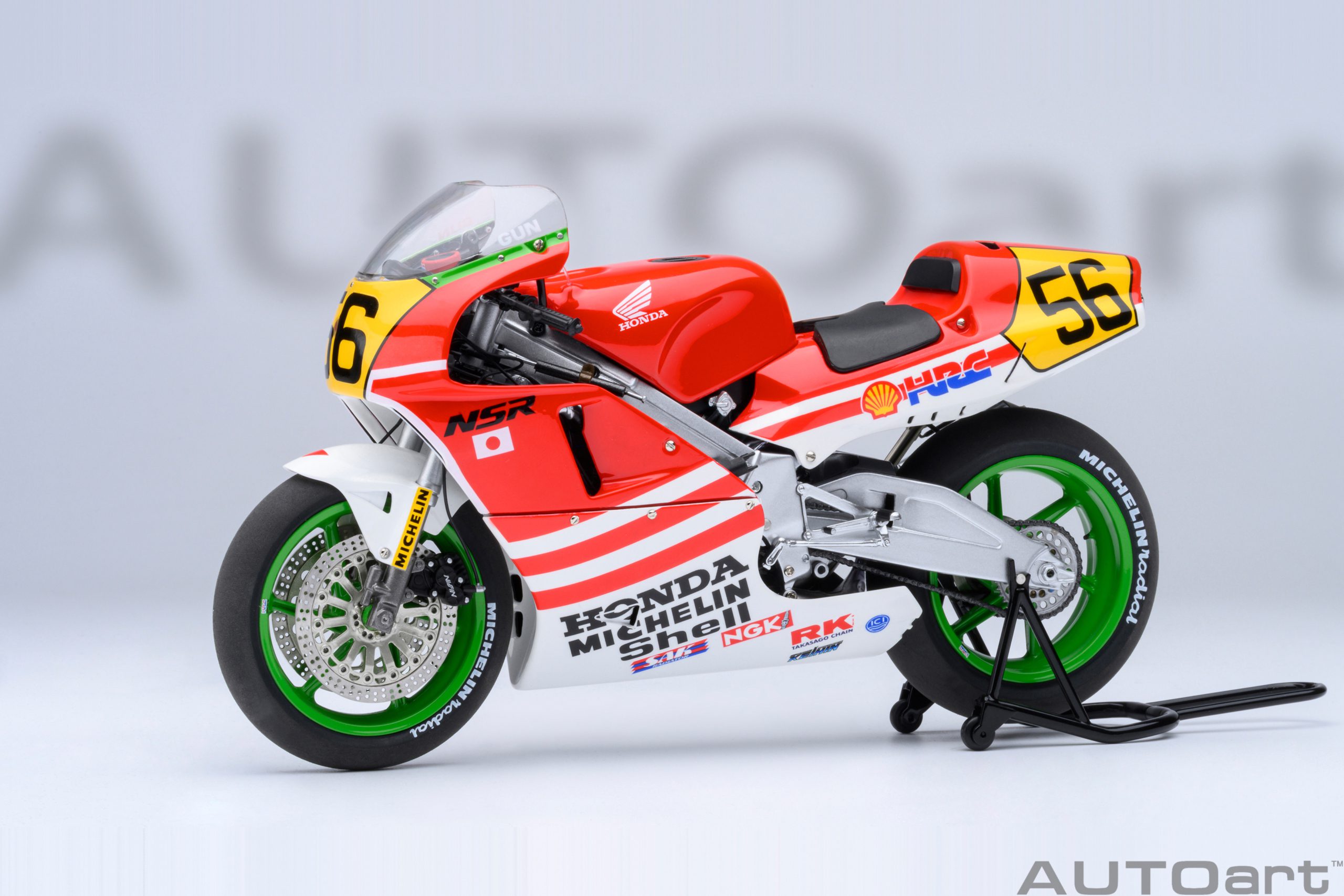 AUTOart هوندا NSR 500 1989 WGP500 نسخة Baribari Densetsu #56 مقياس 1:12