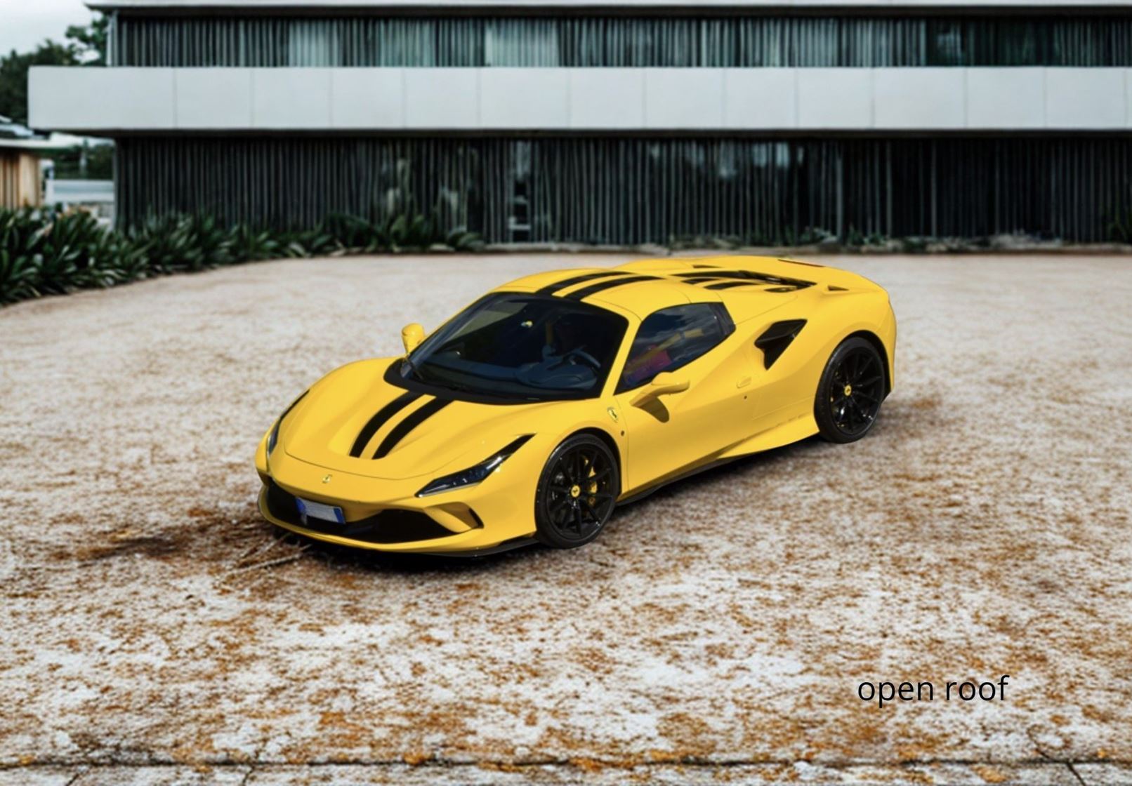 BBR Ferrari F8 Tributo Spider - Modena Yellow with Black Stripes | 1:18
