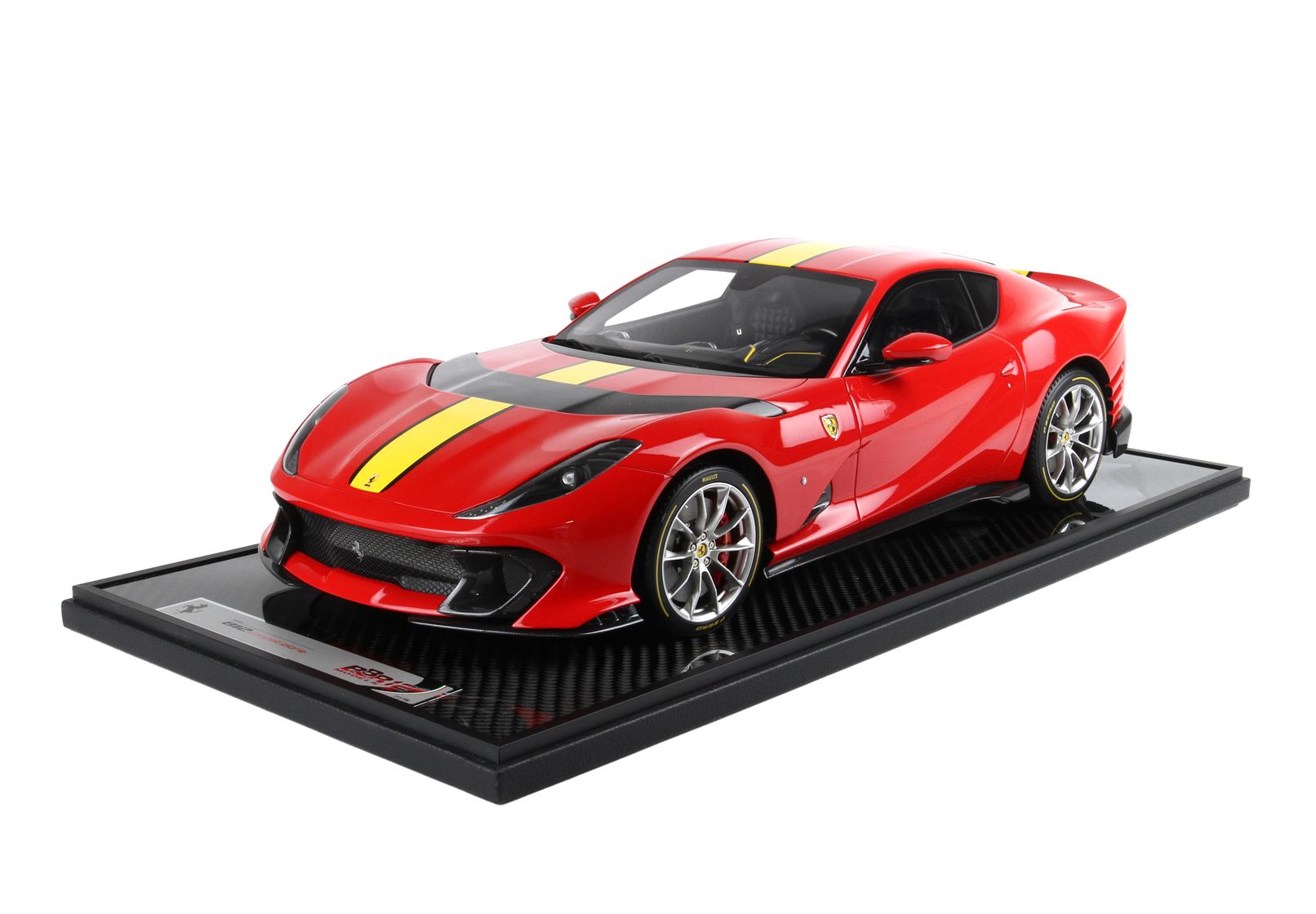 BBR Ferrari 812 Competizione Yellow Stripe - Rosso Corsa 322 Red | 1:12