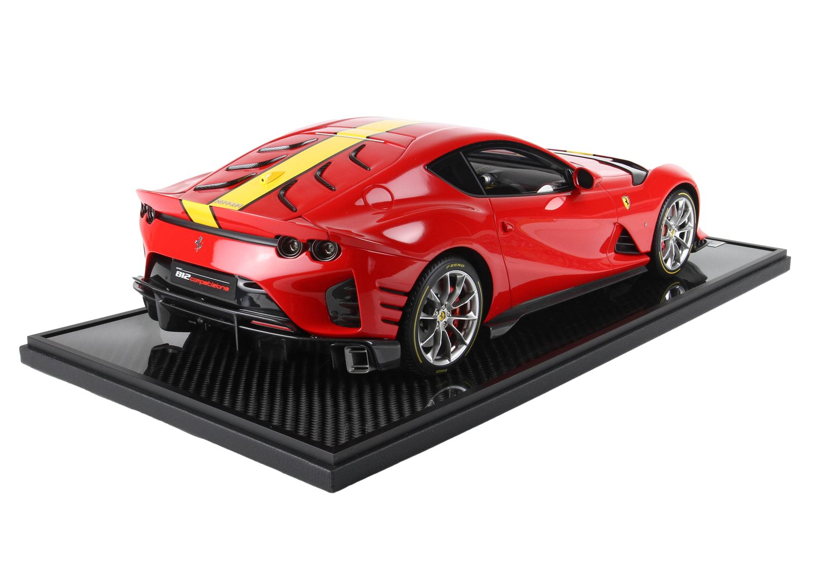 BBR Ferrari 812 Competizione Yellow Stripe - Rosso Corsa 322 Red | 1:12 - Imagen 2