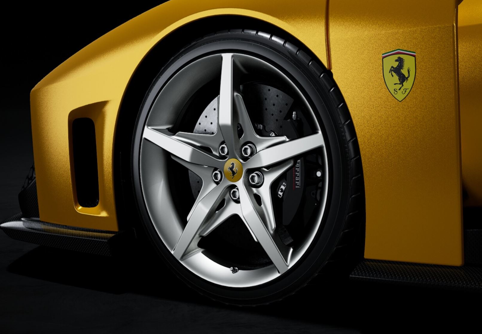 BBR Ferrari F80 Optional Carbon - Triple Layer Yellow | 1:12 - Image 2