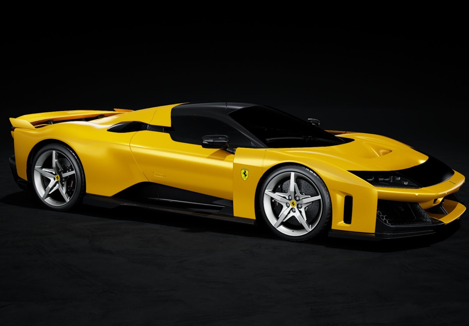 BBR Ferrari F80 Optional Carbon - Triple Layer Yellow | 1:12