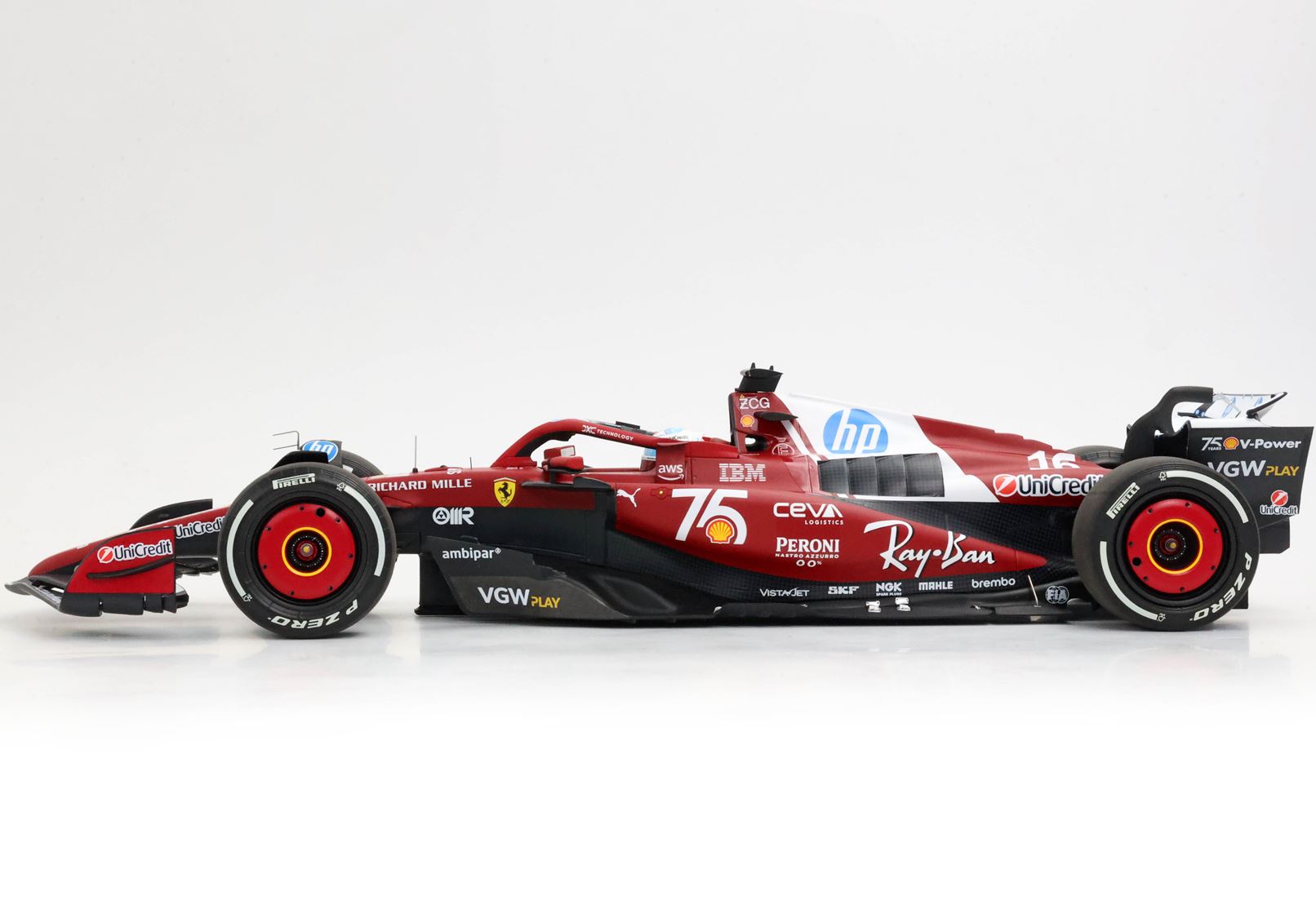 BBR Ferrari SF25 Monaco GP 2025 75 Years Shell Charles Leclerc | 1:12 - 画像5