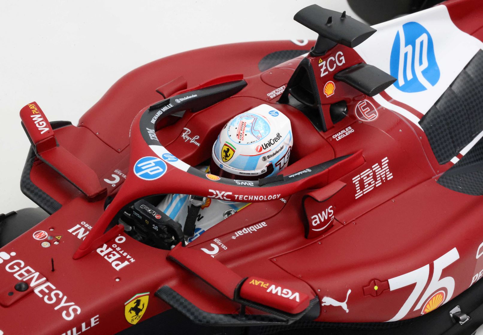 BBR Ferrari SF25 Monaco GP 2025 75 Years Shell Charles Leclerc | 1:12 - 画像6