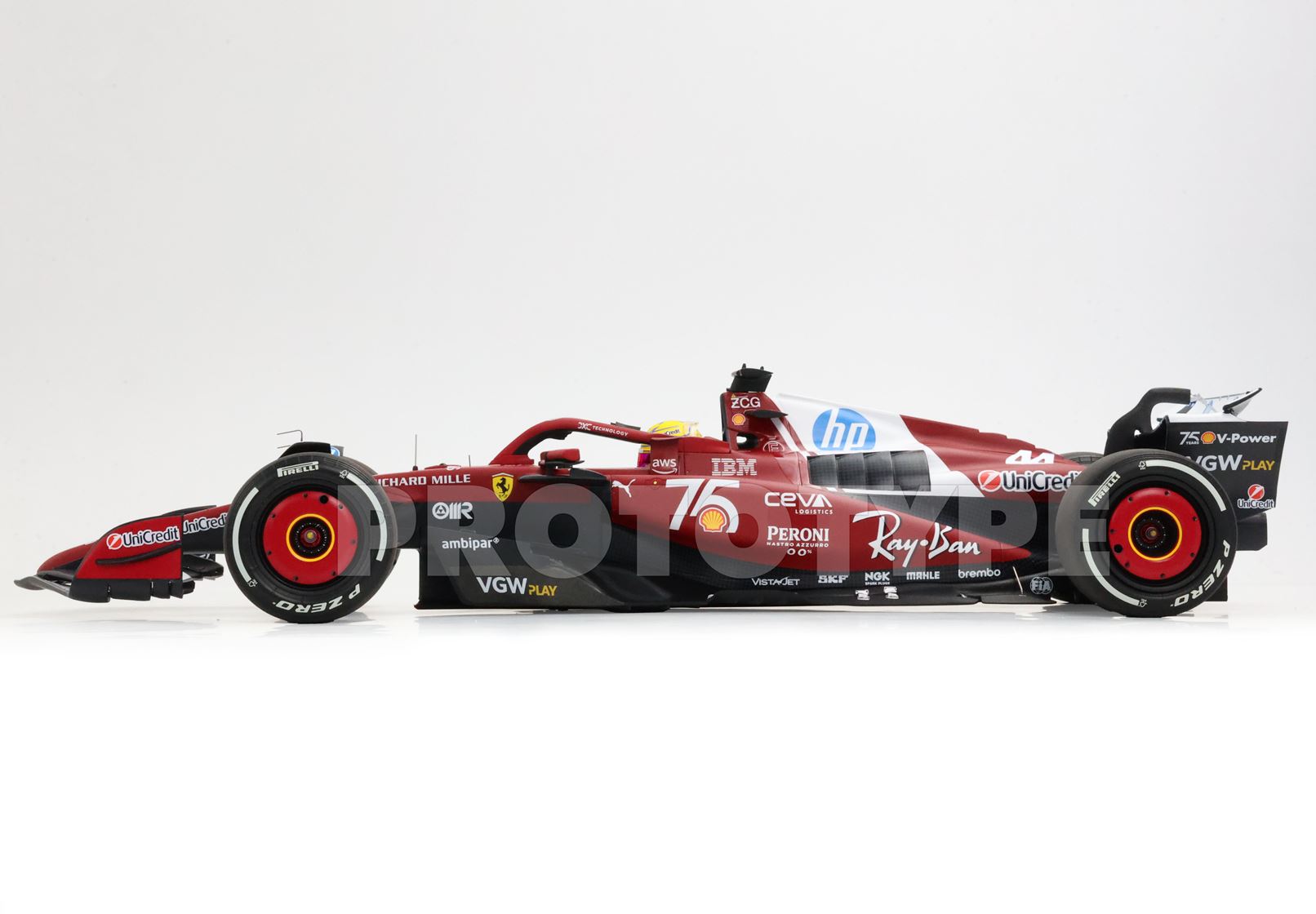 BBR フェラーリ SF25 モナコGP 2025 75周年 シェル ルイス・ハミルトン | 1:12
