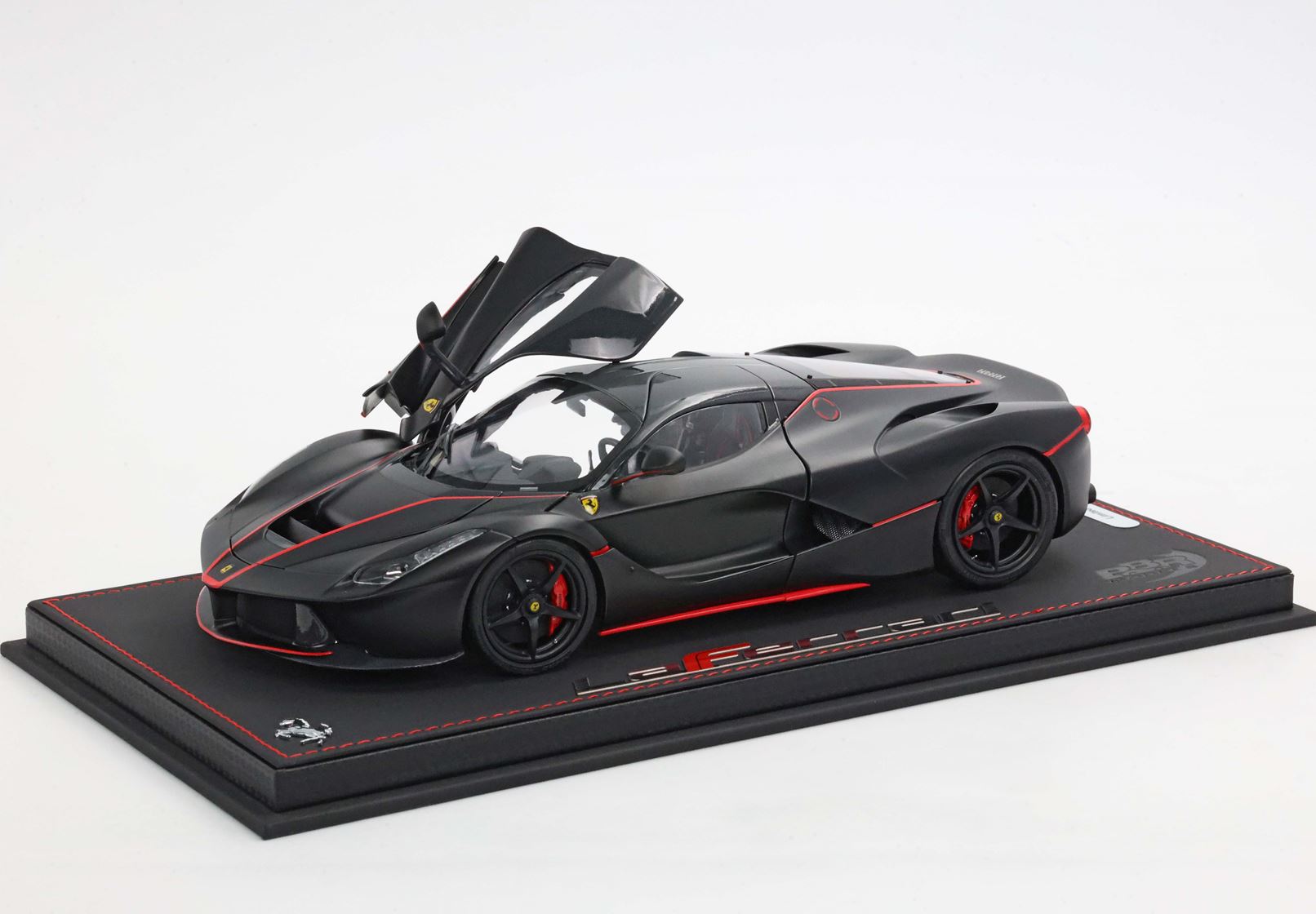 BBR Ferrari LaFerrari Fernando Alonso - Matt Black with Red Stripes | 1:18