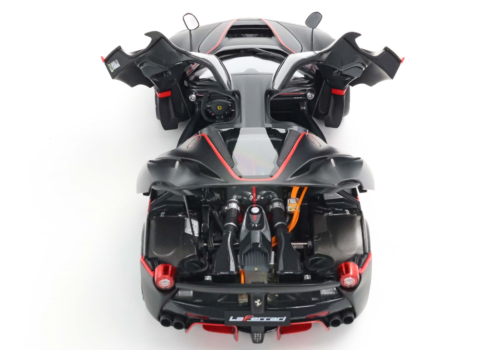 BBR Ferrari LaFerrari Fernando Alonso - Matt Black with Red Stripes | 1:18 - Imagen 6