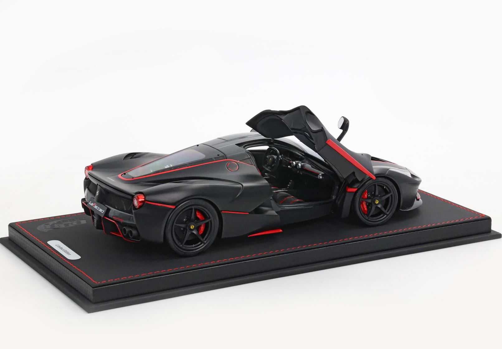 BBR Ferrari LaFerrari Fernando Alonso - Matt Black with Red Stripes | 1:18 - Image 2