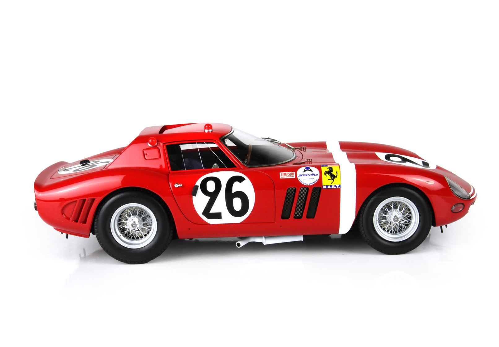 BBR Ferrari 250 GTO 24 H Le Mans 1964 S/N 5571 GT Car N. 26 Hugus - Rosinski | 1:18 - Imagen 5