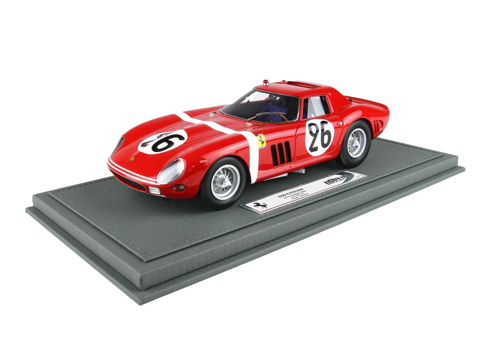 BBR Ferrari 250 GTO 24 H Le Mans 1964 S/N 5571 GT Coche N. 26 Hugus - Rosinski | 1:18
