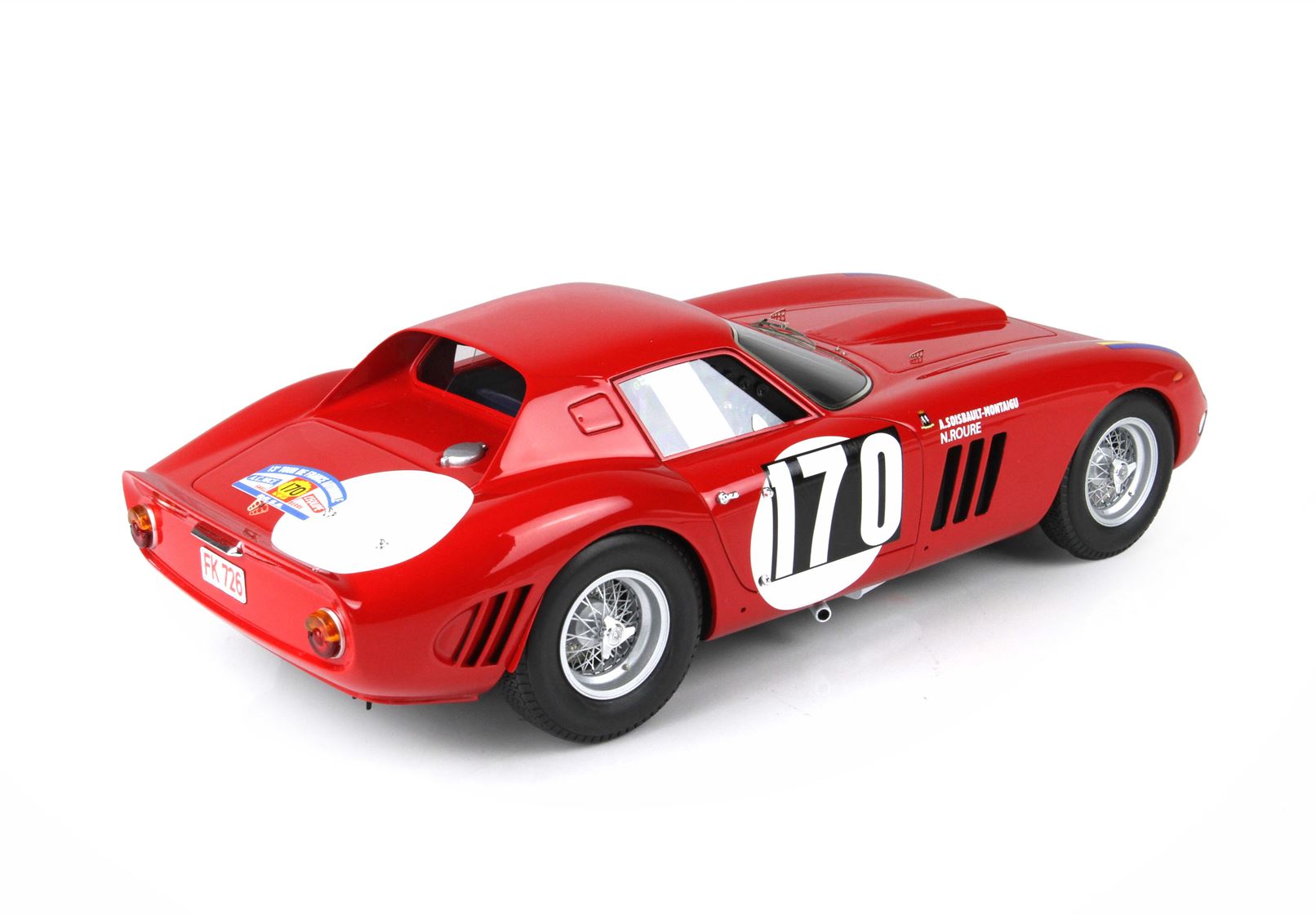 BBR Ferrari 250 GTO Tour de France 1964 Car No. 170 | 1:18 - Imagen 5