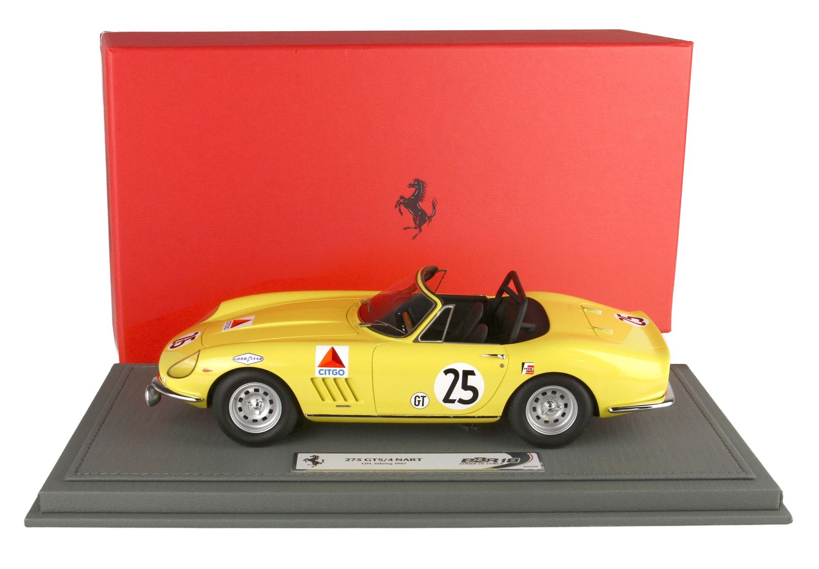 BBR Ferrari 275 GTS 4 NART Sebring 1967 - Yellow | 1:18 - Immagine 9