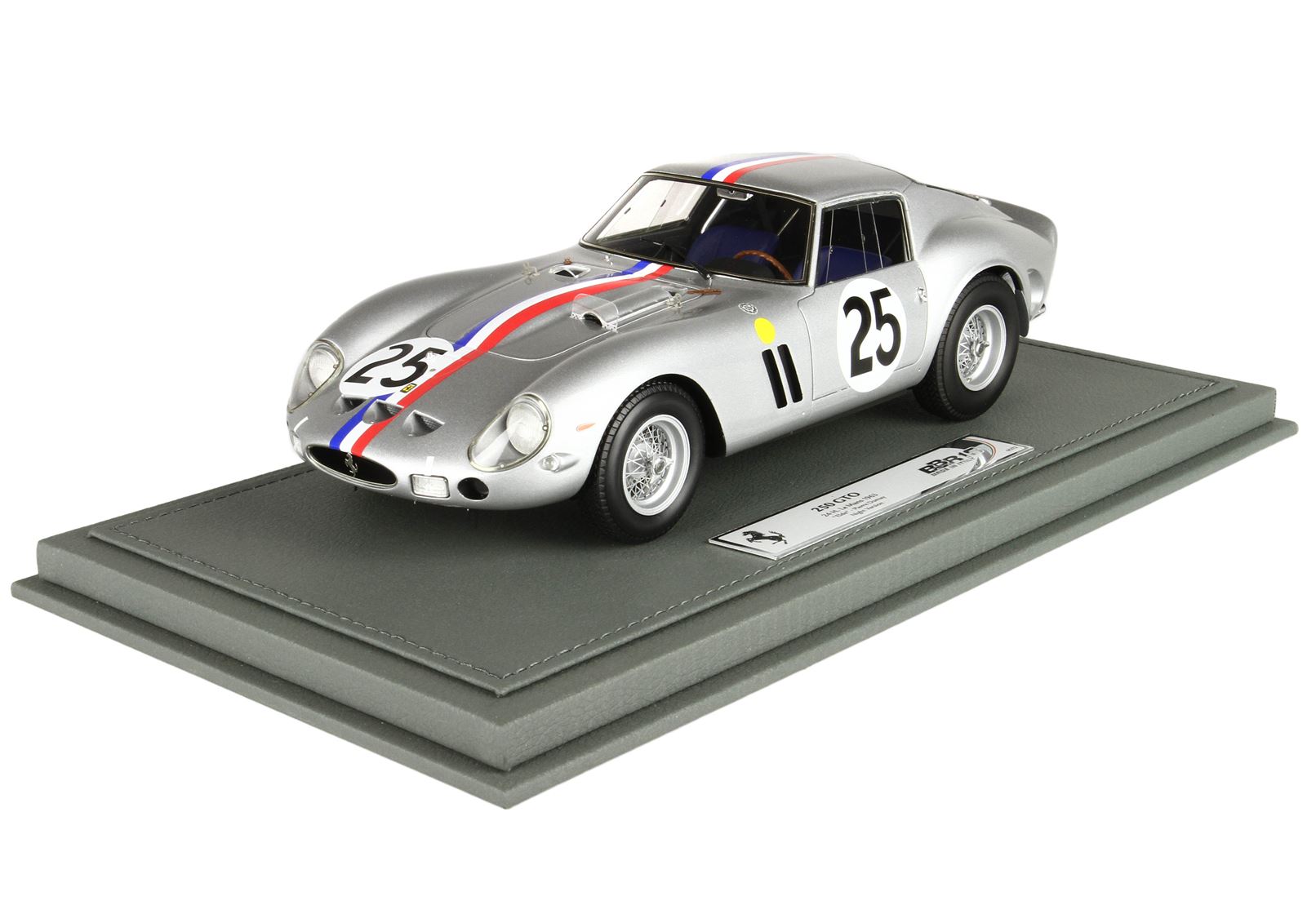BBR Ferrari 250 GTO 24h Le Mans 1963 Auto N. 25 Versione Notturna - Grigio Metallizzato | 1:18