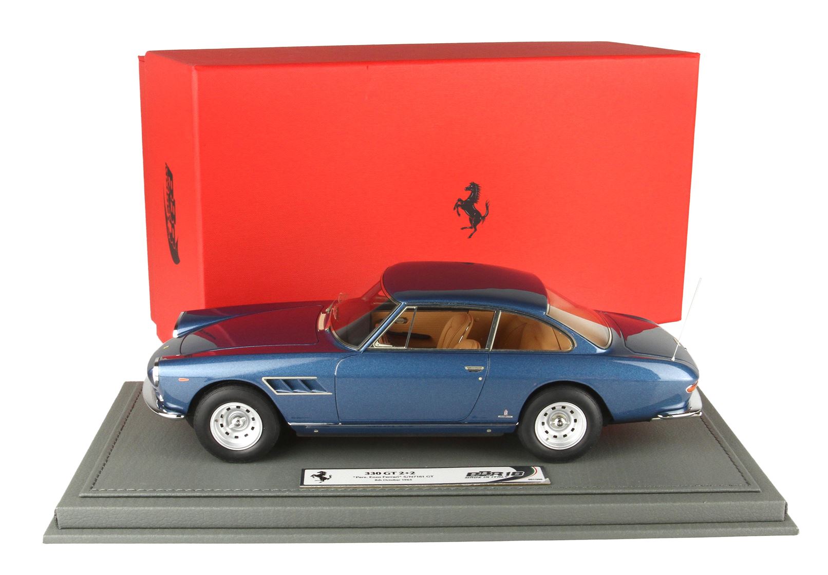 BBR Ferrari 330 GT 2+2 S/N 7161 GT Enzo Ferrari Personal Car - Metallic Blue | 1:18 - Imagen 7