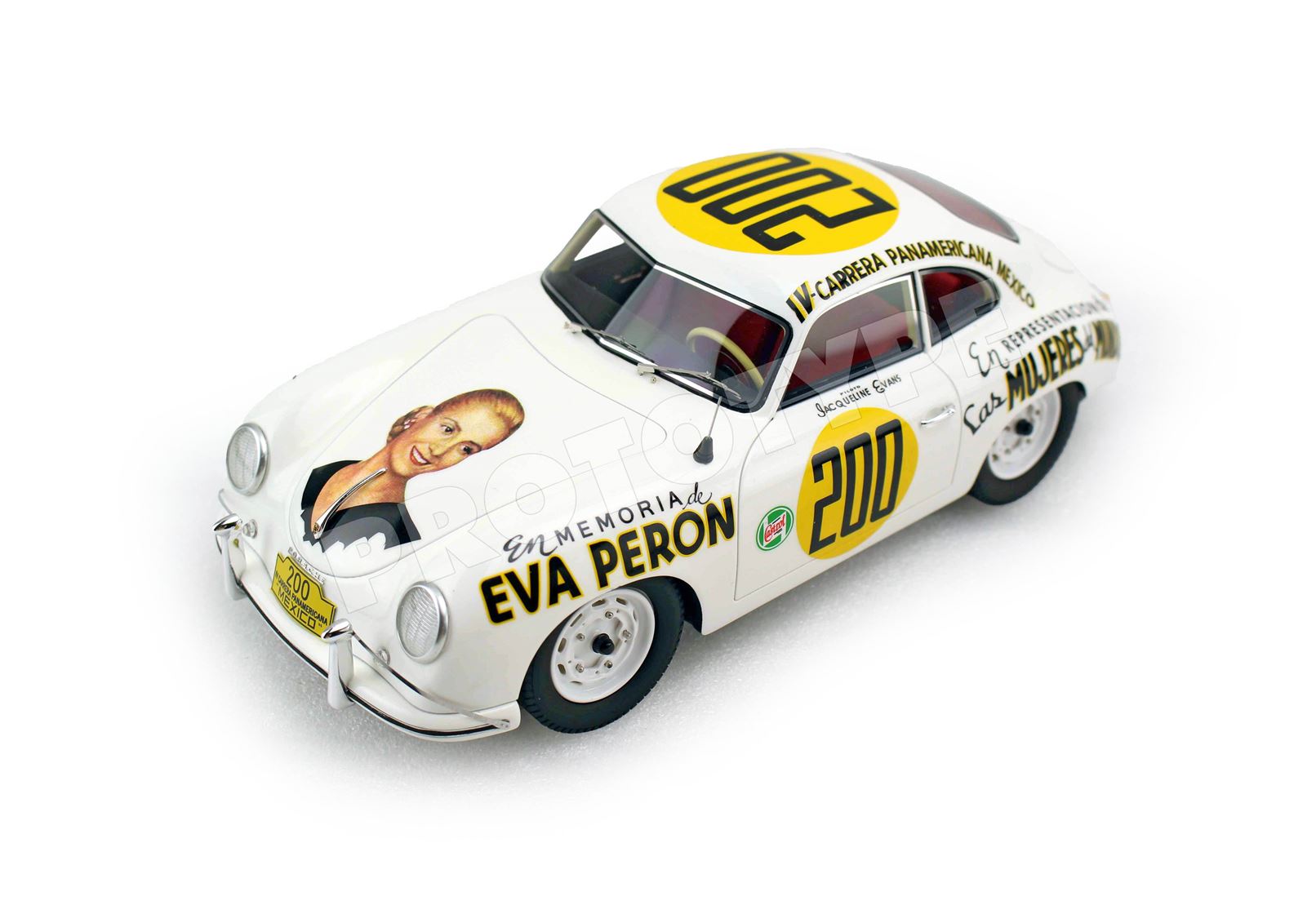 BBR Porsche 356A 4ª Carrera Panamericana 1954 Eva Perón Auto N200 | 1:18