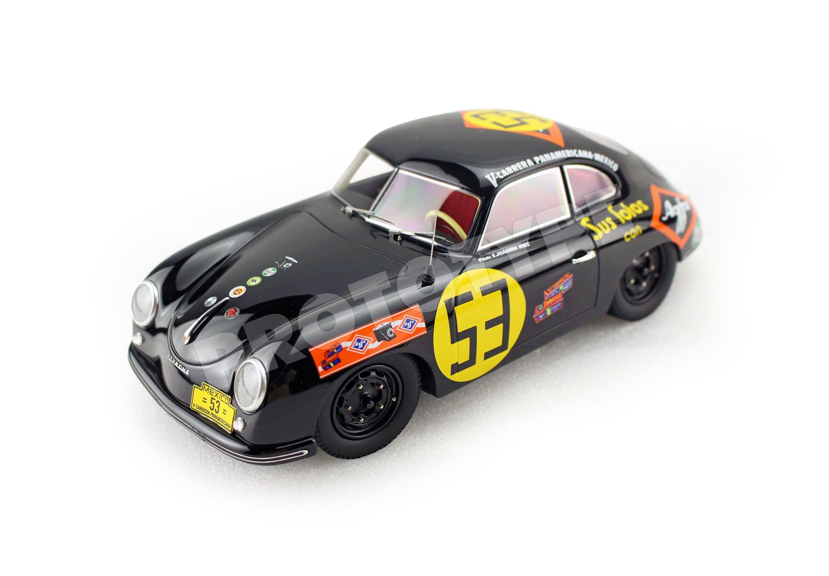 BBR Porsche 356A 4ª Carrera Panamericana 1954 Agfa - Auto N53 Hans Joachim Hirz | 1:18