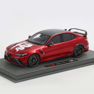 BBR Alfa Romeo Giulia GTA with Alfa Romeo Logo and Rear Spoiler - GTA Red | 1:18