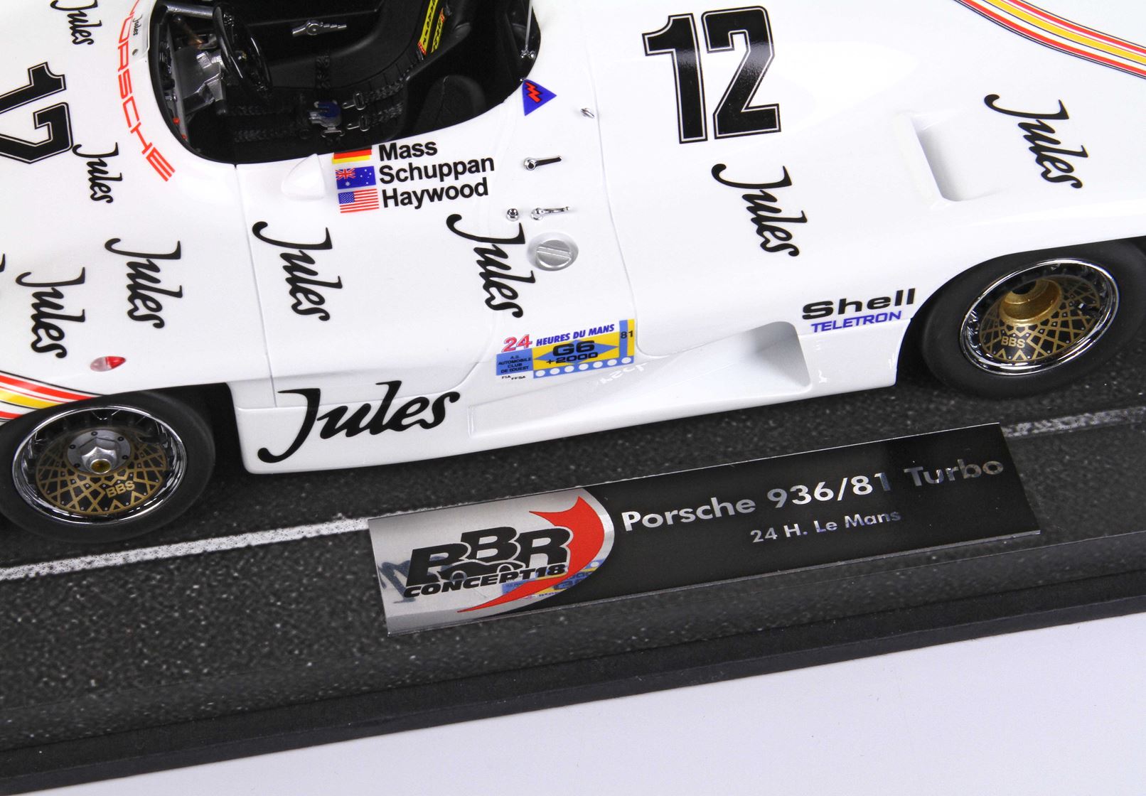 BBR Porsche 936/81 Turbo 24h Le Mans 1981 Mass-Schuppan-Haywood N° 12 | 1:18 - Immagine 9