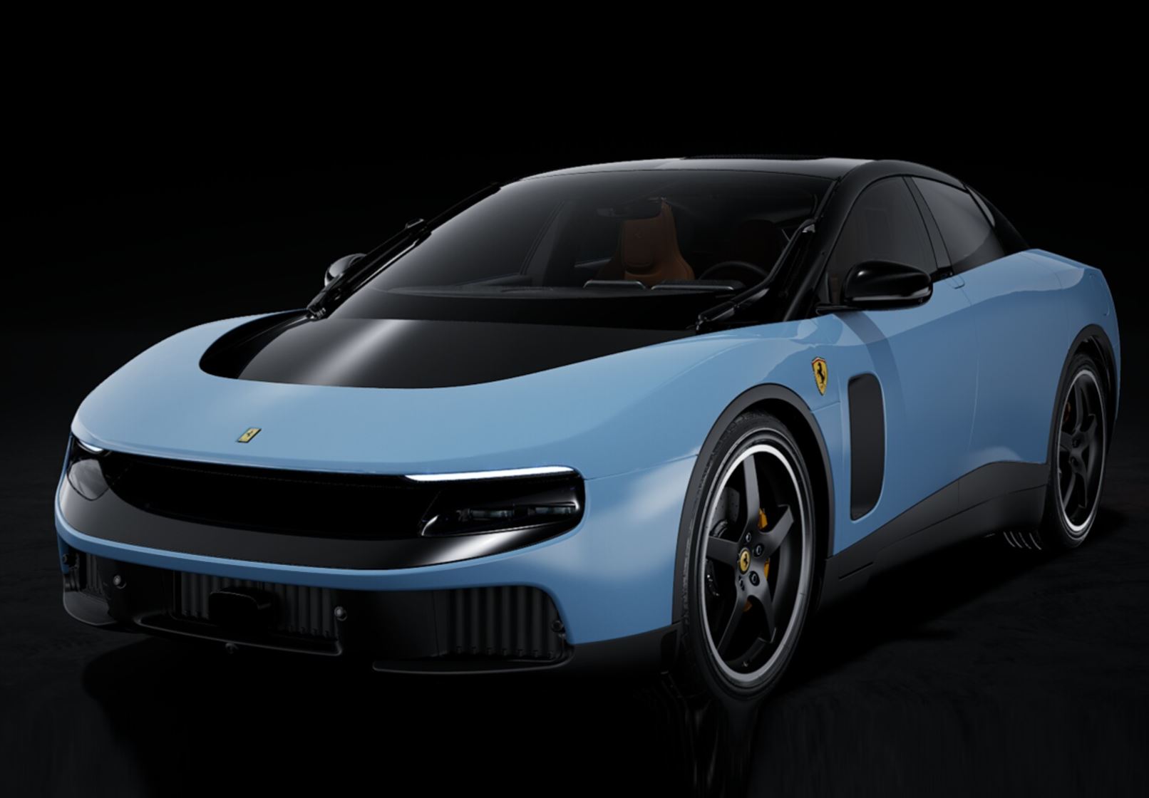 BBR Ferrari Luce Panoramic Roof - La Plata Blue | 1:18