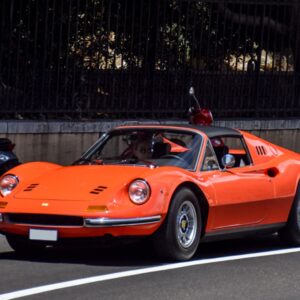 BBR Ferrari Dino 246 GTS 1972 with Roof - Dino Red - Black | 1:18