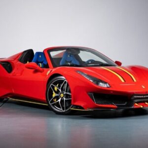 BBR Ferrari 488 Pista Spider - Red with Yellow Stripes | 1:18