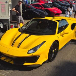 BBR Ferrari 488 Pista Spider - Modena Yellow with Black Stripes | 1:18