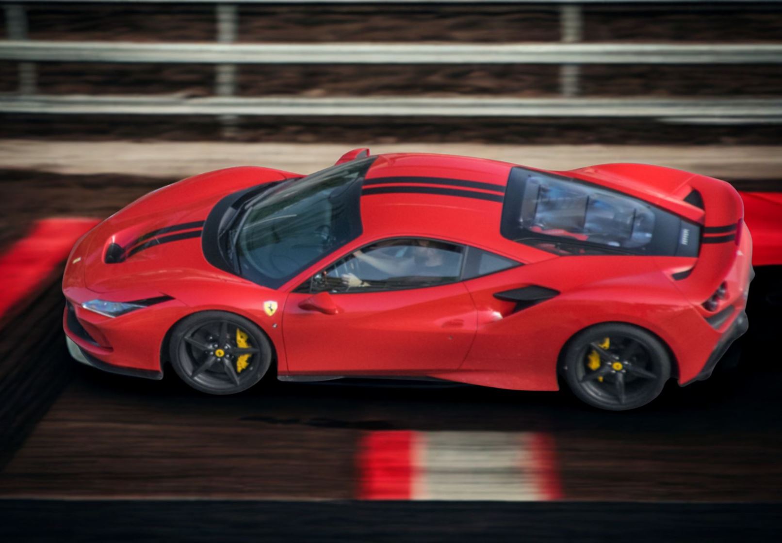 BBR Ferrari F8 Tributo with Black Stripes - Red | 1:18