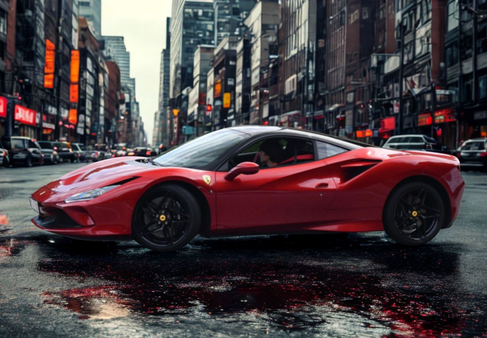 BBR Ferrari F8 Tributo - Fire Red with Gloss Black Roof | 1:18